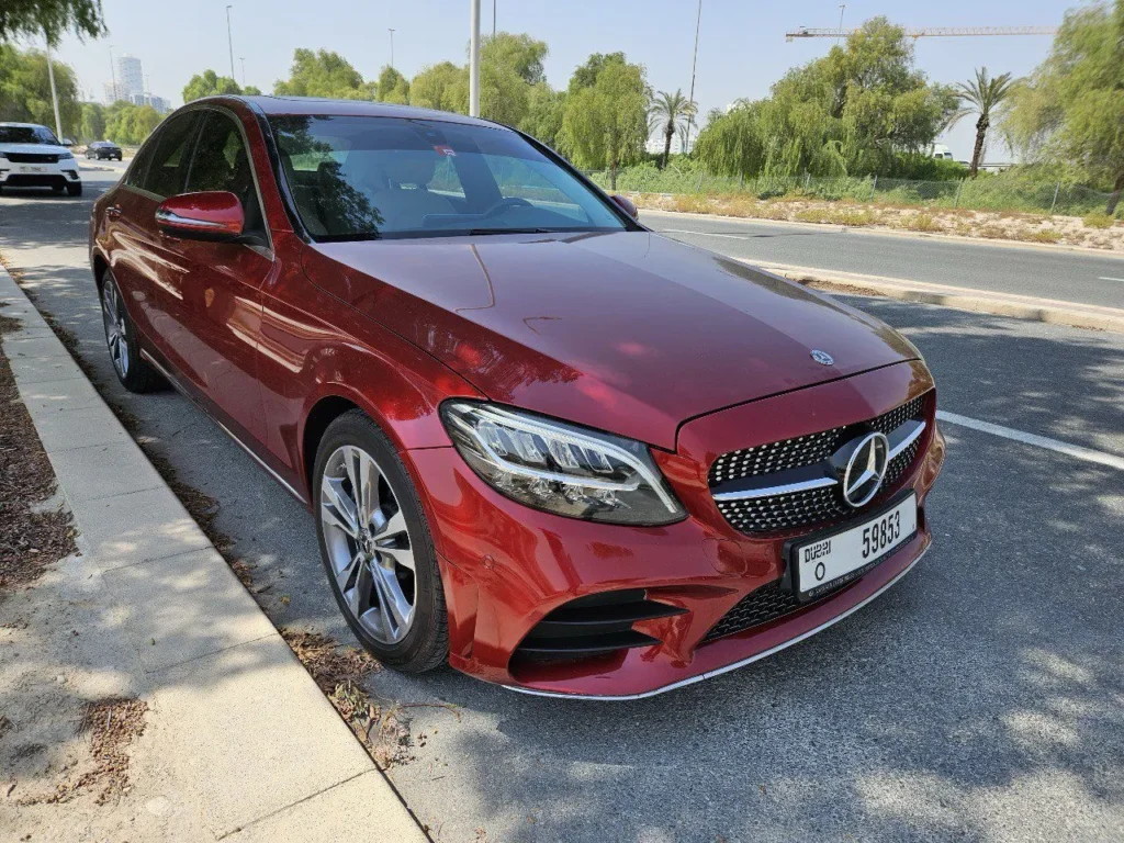 Mercedes Benz C300 2021, HOW to book a car rental in Dubai