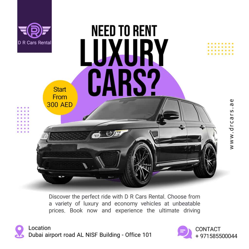 10 luxury cars for rent in Dubai